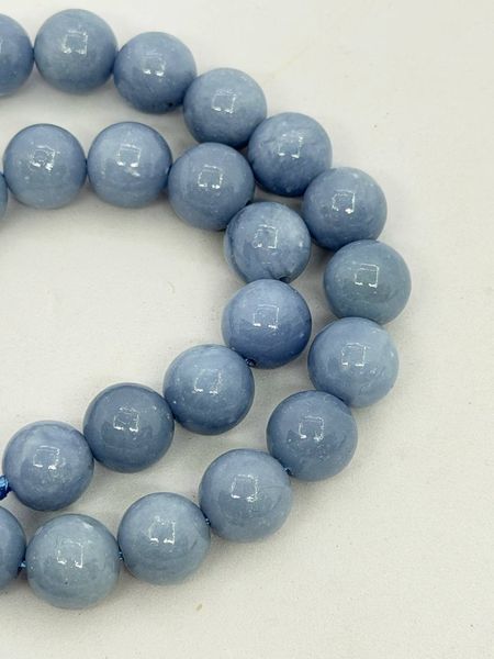 Ангеліт на нитці без застібки 10 мм 39 см 14251 фото
