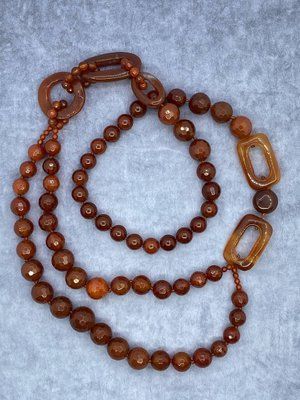 Бусы Сердолик 88 см 9909 фото