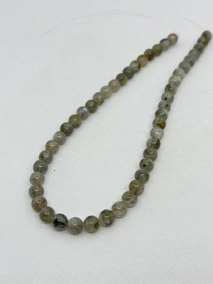 Лабрадорит на нитці без застібки 8 мм 40 см 12728 фото